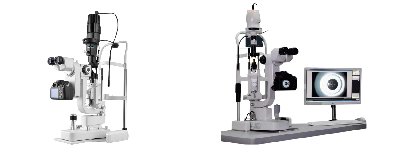 slit lamp with beam splitter